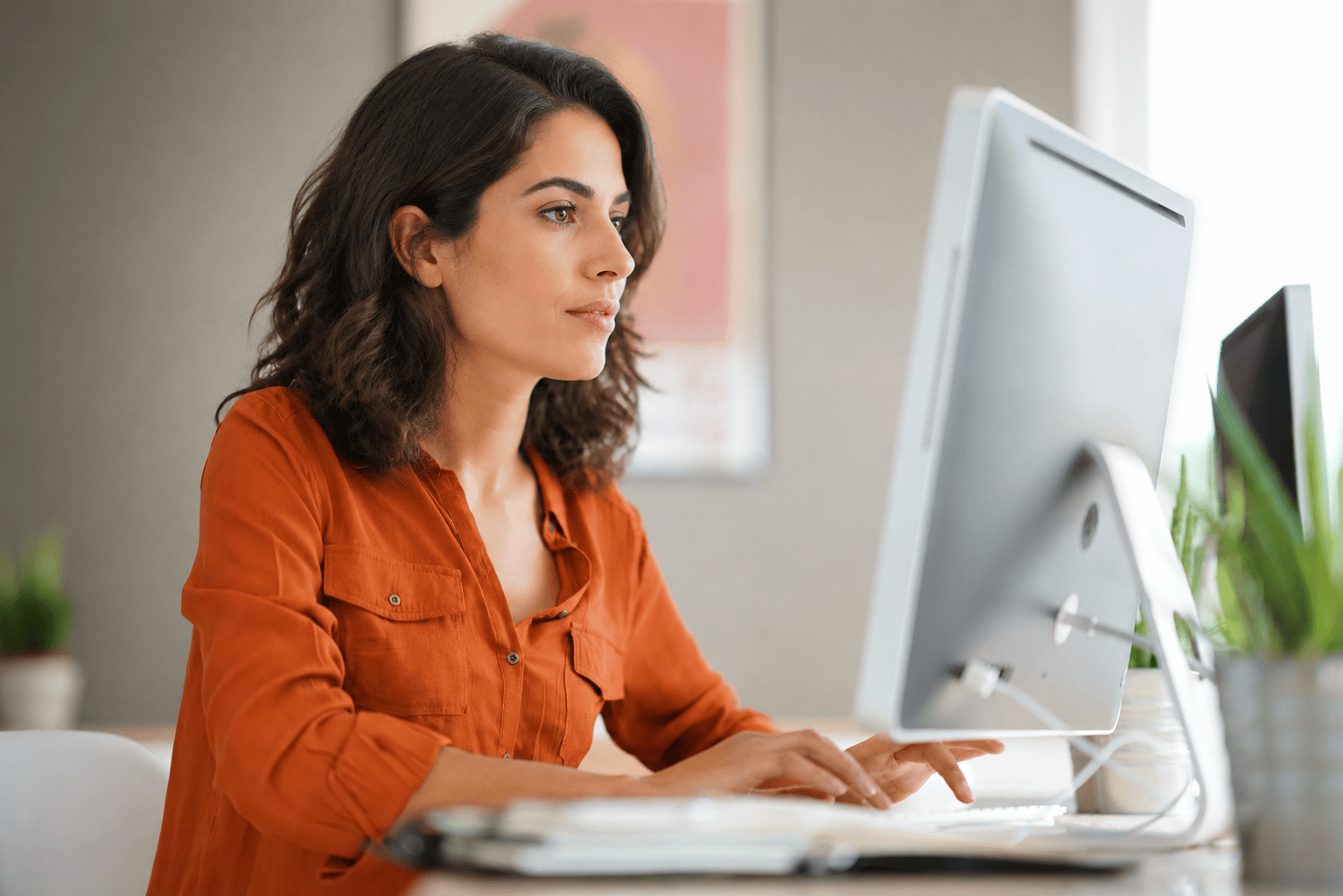 Designer working on screen during the design stage